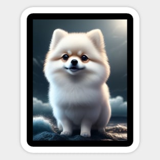 White pomeranian puppy store ball for sale